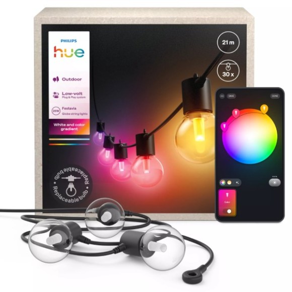 Philips Hue  8720169371590 LED LED szalag | 19W integrált LED forrás | rgb - színes | fényerőszabályzó | fekete