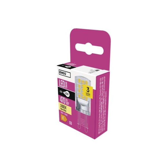EMOS ZQ9544 LED izzó Classic | 4W G9 | 470lm | 3000K