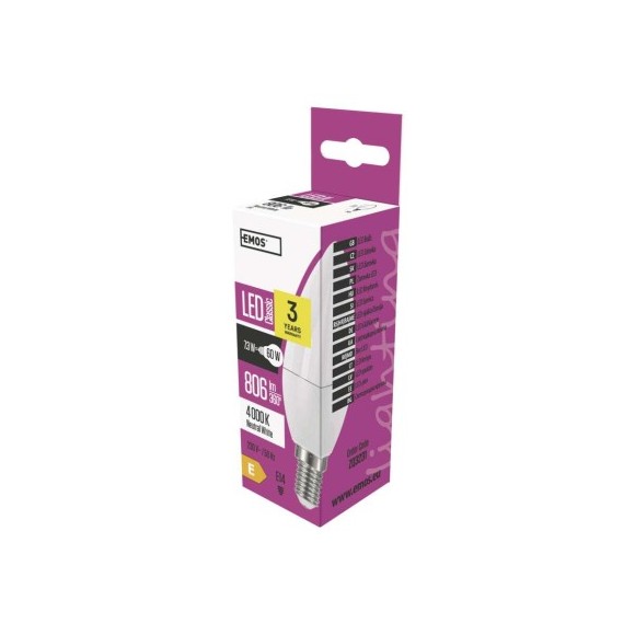 EMOS ZQ3231 LED izzó Classic | 7,3W E14 | 806lm | 4000K