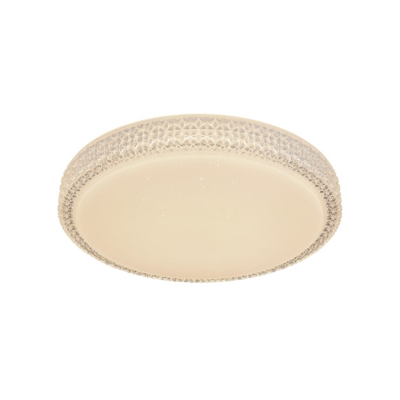 Globo 41749-22 LED mennyezeti lámpa Ovi 1x22W | 1600lm | 2700-4200-6500K - csillogó hatás, szabályozható, fehér, opál