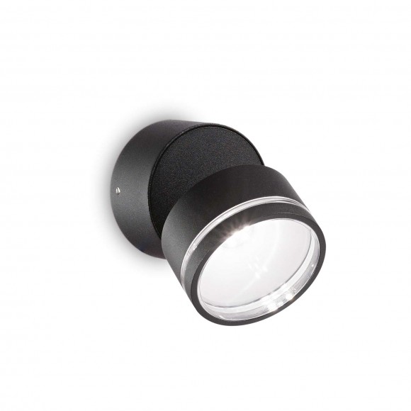 Ideal Lux 285504 LED kültéri fali lámpa Omega Ap Square 1x7W | 650lm | 4000K | IP54 - fekete