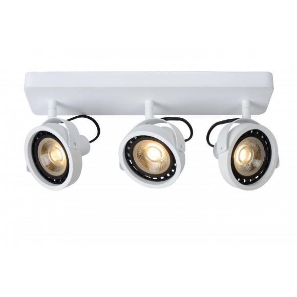 Lucide 31931/36/31 mennyezeti spotlámpa Tala 3x12W | LED GU10 | 3x820lm | 2200K/3000K - az izzó a csomag tartalma, fehér, állítható, szabályozható, CCT