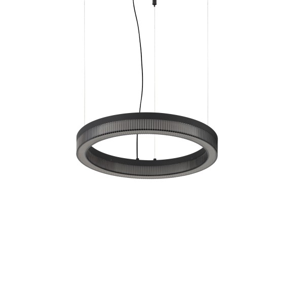 Ideal lux 339139 LED mennyezeti függőlámpa CROWN  | 21W integrált LED forrás | 540lm | 3000K | a kábelen | lehúzható | fekete