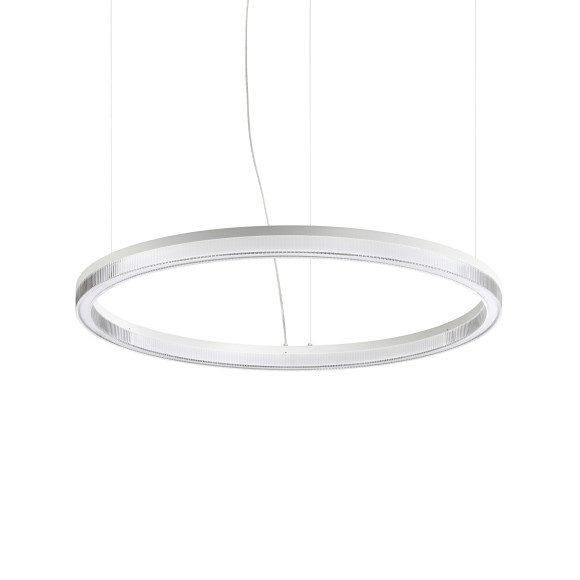 Ideal lux 339146 LED mennyezeti függőlámpa CROWN  | 43W integrált LED forrás | 3390lm | 3000K | a kábelen | lehúzható | fehér