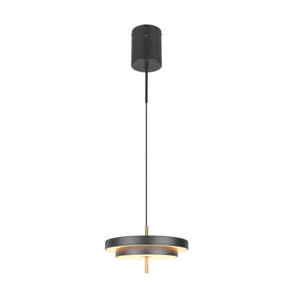 Trio T340219180 LED állólámpa KEATON  | 34W integrált LED forrás | 1x4000lm | 2300+3000+4000K | a kábelen | Trio - SwitchDimmer | fekete | aranyszínű