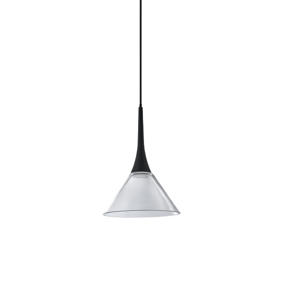 Ideal lux 353647 LED mennyezeti függőlámpa COCKTAIL  | 7W integrált LED forrás | 230lm | 3000K | a kábelen | lehúzható | fekete