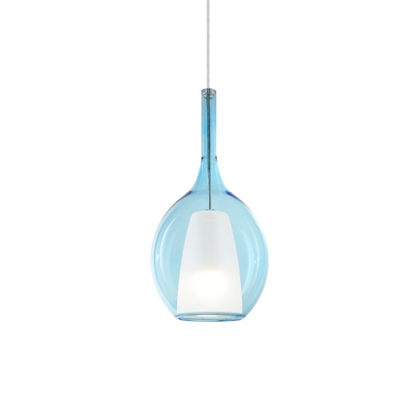 Ideal lux 360041 mennyezeti függőlámpa KALIQUE E27 | lehúzható | a kábelen | kék