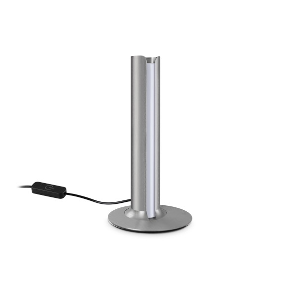 Ideal lux 362564 LED asztali lámpa DORICA  | 8W integrált LED forrás | 330lm | 3000K | kapcsolóval | szürke