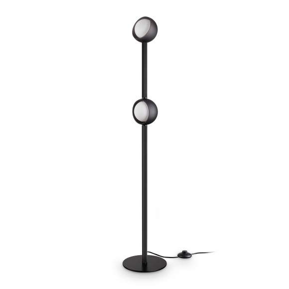 Ideal lux 362861 LED állólámpa BLOOM  | 11W integrált LED forrás | 490lm | 3000K | kapcsolóval | fekete