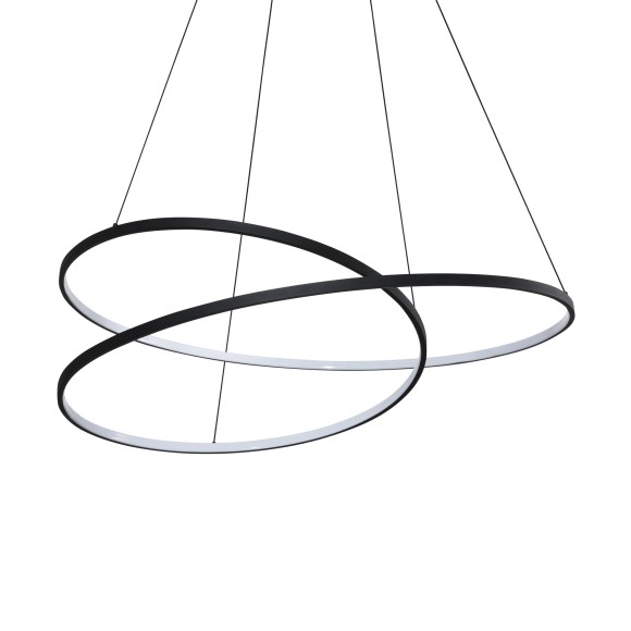 Ideal lux 364896 LED mennyezeti függőlámpa OZ  | 75W integrált LED forrás | 3890lm | 3000K | lehúzható | a kábelen | fekete