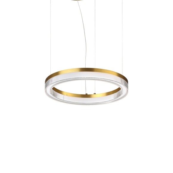 Ideal lux 364964 LED mennyezeti függőlámpa CROWN  | 21W integrált LED forrás | 1380lm | 3000K | lehúzható | a kábelen | bronz
