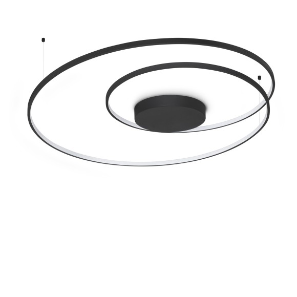 Ideal lux 364995 LED mennyezetre szerelhető lámpa OZ  | 75W integrált LED forrás | 3890lm | 3000K | fekete