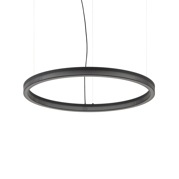 Ideal lux 365015 LED mennyezeti függőlámpa CROWN  | 43W integrált LED forrás | 1020lm | 3000K | lehúzható | a kábelen | fekete