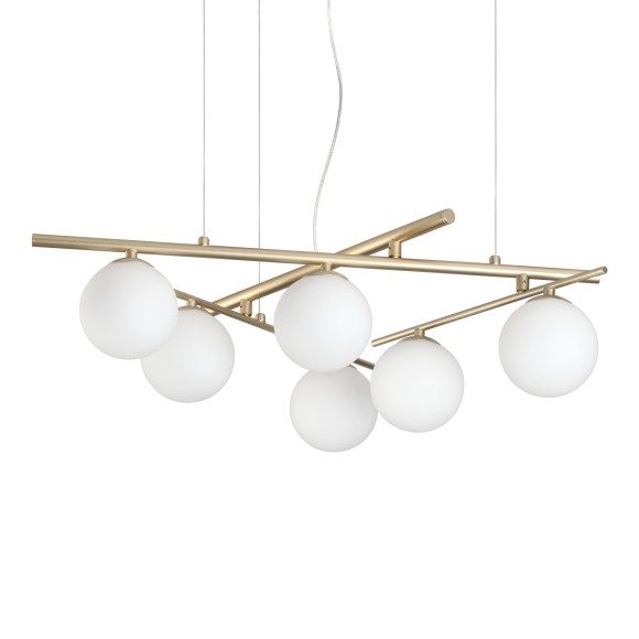 Ideal lux 365121 mennyezeti függőlámpa ATLAS  G9 | lehúzható | a kábelen | aranyszínű
