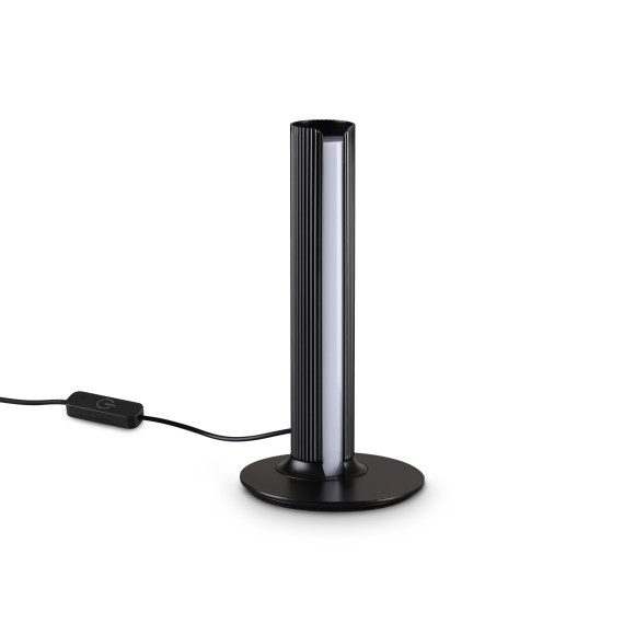Ideal lux 366081 LED asztali lámpa DORICA  | 8W integrált LED forrás | 250lm | 3000K | kapcsolóval | fekete