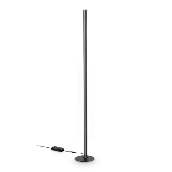 Ideal lux 366128 LED állólámpa DORICA  | 50W integrált LED forrás | 1520lm | 3000K | kapcsolóval | fekete