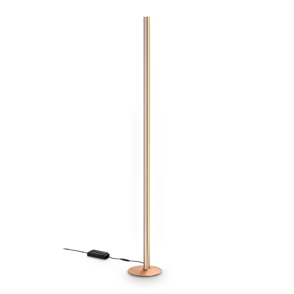 Ideal lux 366159 LED állólámpa DORICA  | 50W integrált LED forrás | 2800lm | 3000K | kapcsolóval | réz
