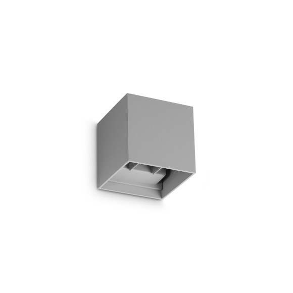 Ideal lux 366821 LED kültéri fali lámpa ATOM  | 12W integrált LED forrás | 670lm | 3000K | szürke