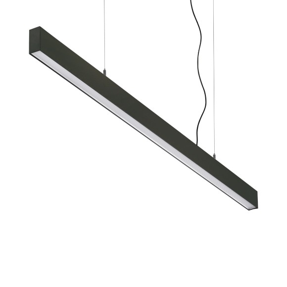 Ideal lux 369136 LED mennyezeti függőlámpa OFFICE  | 30W integrált LED forrás | 1990lm | 4000K | lehúzható | a kábelen | fekete