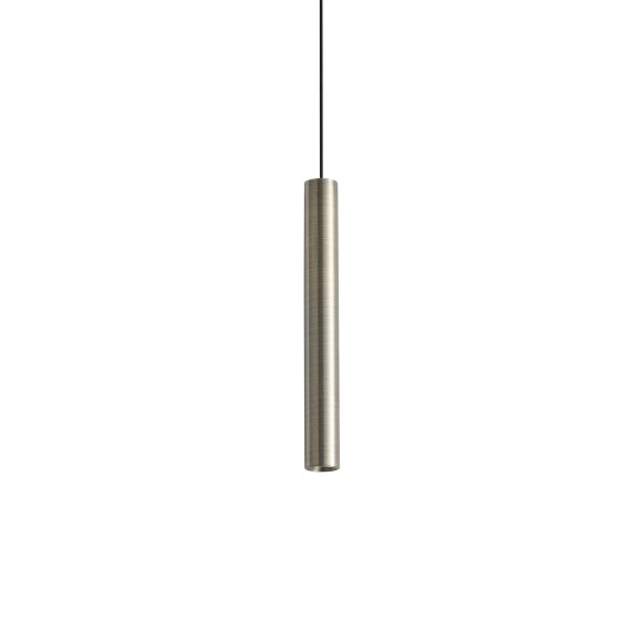 Ideal lux 371108 LED mennyezeti függőlámpa LOOK  | 12W integrált LED forrás | 660lm | 3000K | lehúzható | a kábelen | bronz