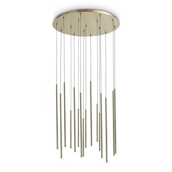 Ideal lux 371153 LED mennyezeti függőlámpa LOOK  | 31W integrált LED forrás | 2300lm | 3000K | lehúzható | a kábelen | bronz