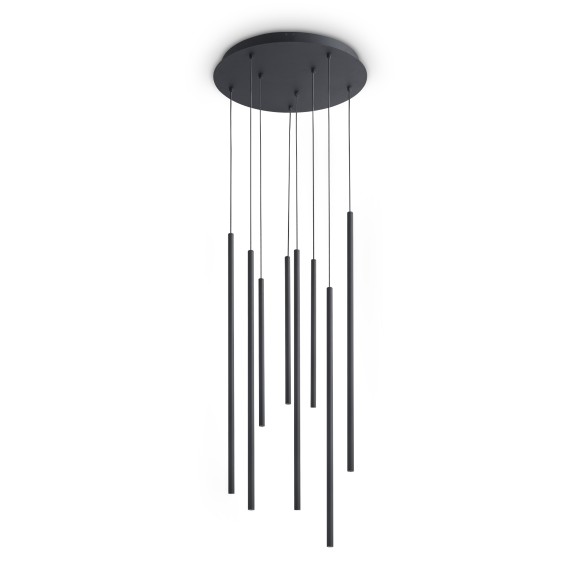 Ideal lux 371177 LED mennyezeti függőlámpa LOOK  | 16W integrált LED forrás | 1150lm | 3000K | lehúzható | a kábelen | fekete