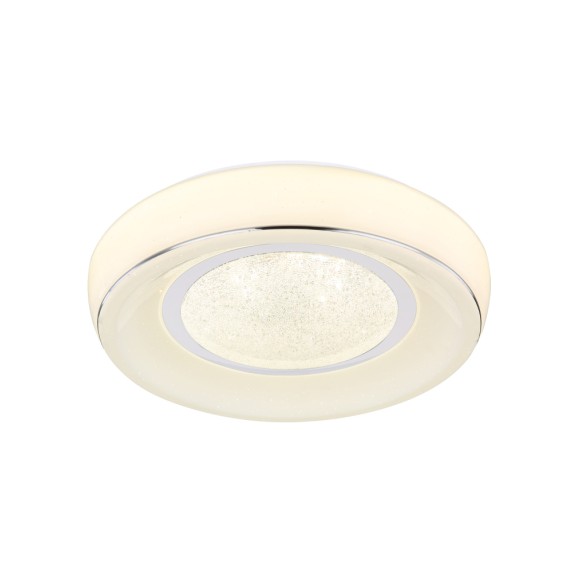 Globo 483110-18 LED mennyezeti lámpa Mickey 1x18W | 1300lm | 3000-6000K - szabályozható, éjszakai üzemmód, csillogó hatás, memória funkció, fehér, opál