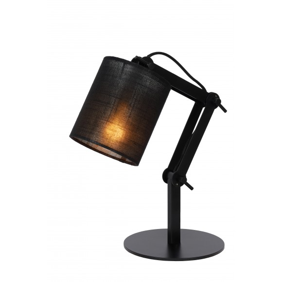 Lucide 45592/81/30 asztali lámpa Tampa 1x40W | E27 - fekete, állítható, kábelkapcsoló