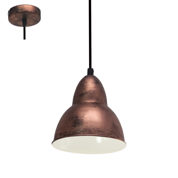Eglo VINTAGE 49235 Függőlámpa TRURO antik réz 1X60W