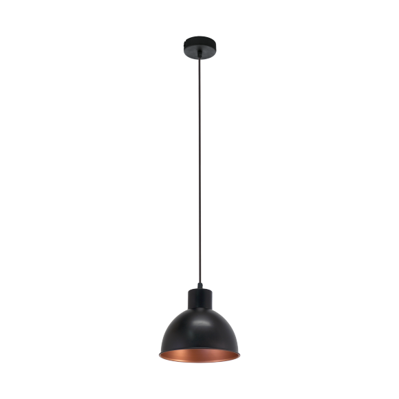 Eglo VINTAGE 49238 TRURO 1 Függőlámpa fekete-réz 1X60W