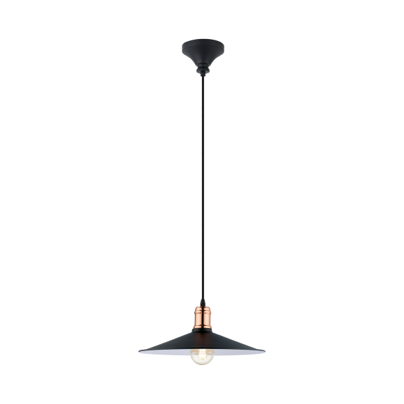 Eglo VINTAGE 49452 Függőlámpa Bridport fekete / réz E27 1x60W