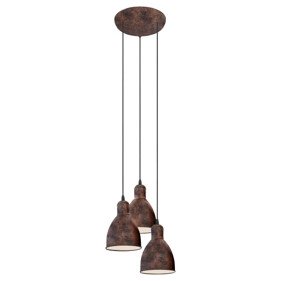Eglo VINTAGE 49493 Függőlámpa Priddy 1 réz E27 3x60W