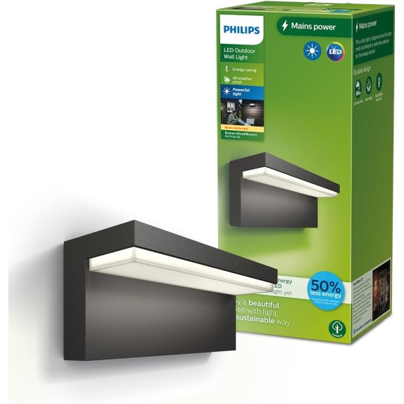 Philips 8720169257252 LED kültéri fali lámpa Bustan | 3,8W integrált LED forrás | 800lm | 2700K