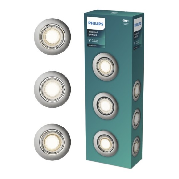 Philips 8721103036995 süllyeszthető lámpakészlet Peridot GU10 | króm