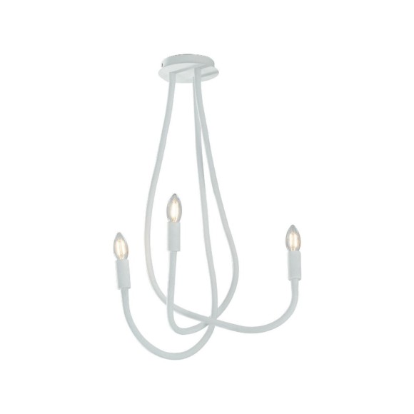 Luce Ambiente Design I-LOVER-3-BCO mennyezeti függőlámpa LOVER | 3×60W E14 | fehér