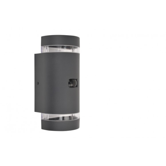 Lutec 5604014118 kültéri fali lámpa mozgásérzékelővel Focus 2x7W | GU10 | IP44 - fekete