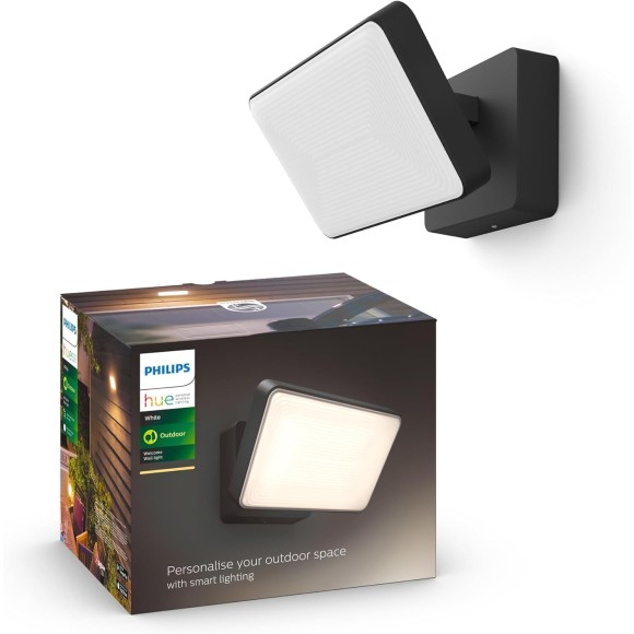 Philips Hue 8719514382763 LED kültéri spotlámpa Welcome 1x20,5W | 2600lm | 2700K | IP44 - szabályozható, fehér, fekete