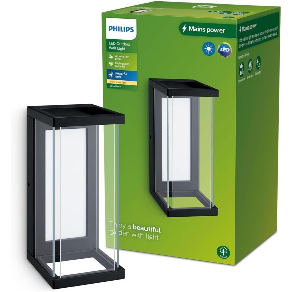 Philips 8720169266797 LED kültéri fali lámpa Ulyzo | 12W integrált LED forrás | 1500lm | 2700K