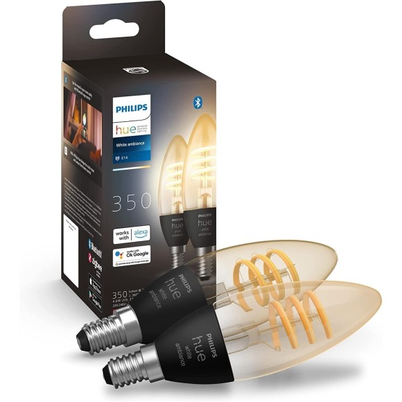 Philips Hue 8719514411869 k2db-os LED izzókészlet, gyertya alakú, 1x4,6W | E14 | 300lm | 2200-4500K - White Ambiance
