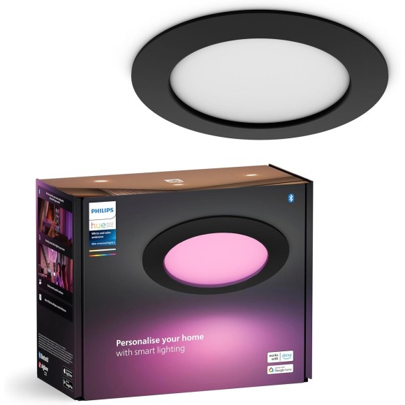 Philips Hue 8720169264274 LED fürdőszobai spotlámpa Slim downlight | 12W integrált LED forrás | 2200-6500+RGBK