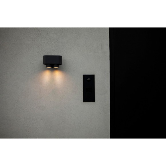 Lutec 6604003118 kültéri fali lámpa Cypres 2x7W | GU10 | IP44 - fekete