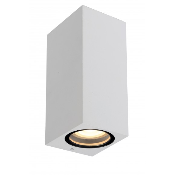 Lucide 69800/02/31 kültéri fali lámpa Zaro 2x35W | GU10 | IP44 - fehér, spot, szabályozható