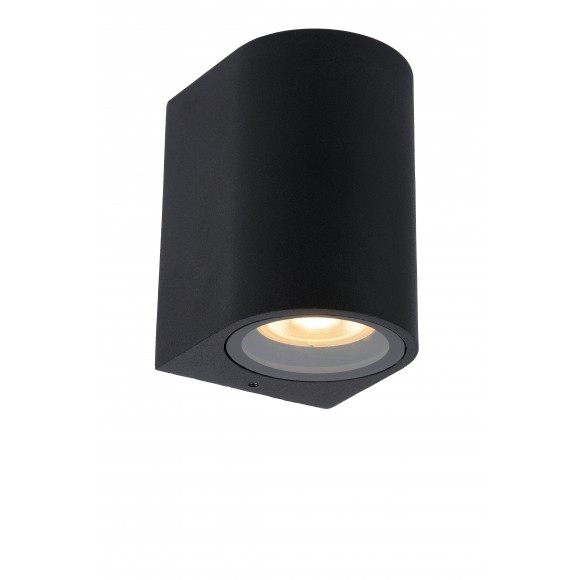 Lucide 69801/01/30 kültéri fali lámpa Zaro 1x35W | GU10 | IP44 - fekete, spot, szabályozható