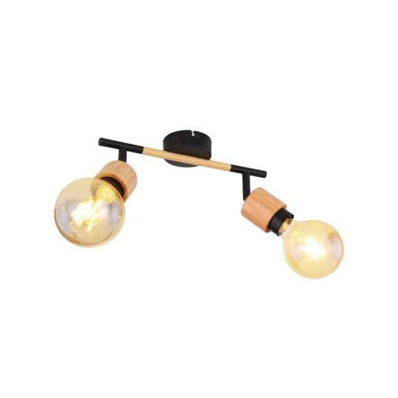 Globo 54031-2 mennyezetre szerelhető spotlámpa Jorna 2x40W | E27 - barna, fekete