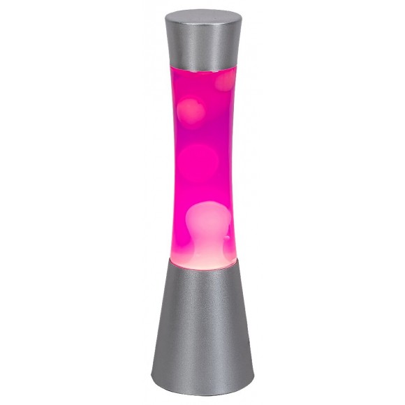 Rabalux 7030 Minka láva asztali lámpa 1x20W | GY6.35 - ezüst, rózsaszín