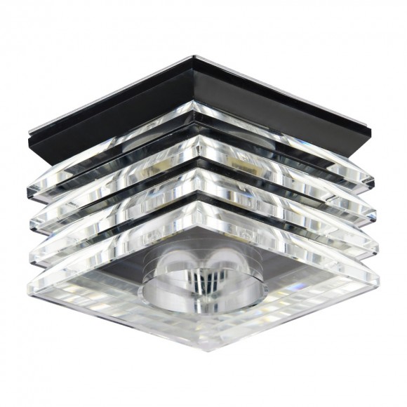 Emithor 71065 ELEGANT GLASS süllyesztett lámpa GU10 / 50W, fekete