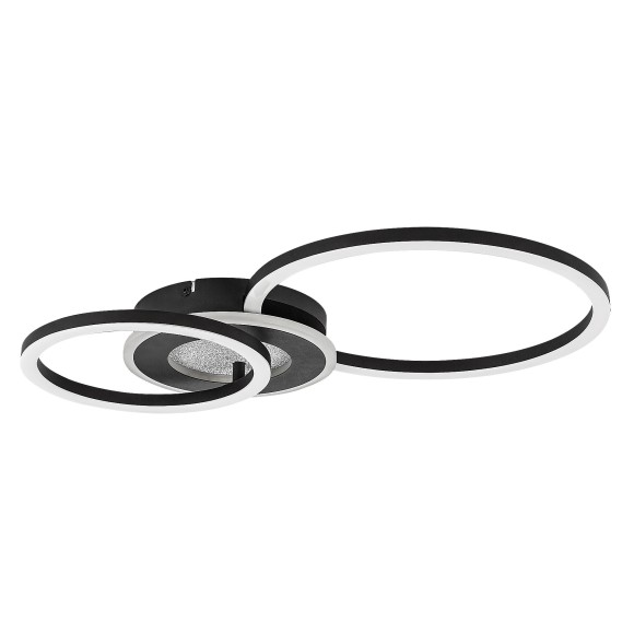 Rabalux 71485 LED mennyezetre szerelhető lámpa Lureo | 24W integrált LED forrás | 1580lm | 3000-6500K | távirányítás | fényerőszabályzó | fekete