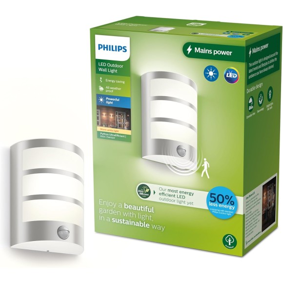 Philips 8720169263772 LED kültéri fali lámpa Python | 3,8W integrált LED forrás | 800lm | 2700K