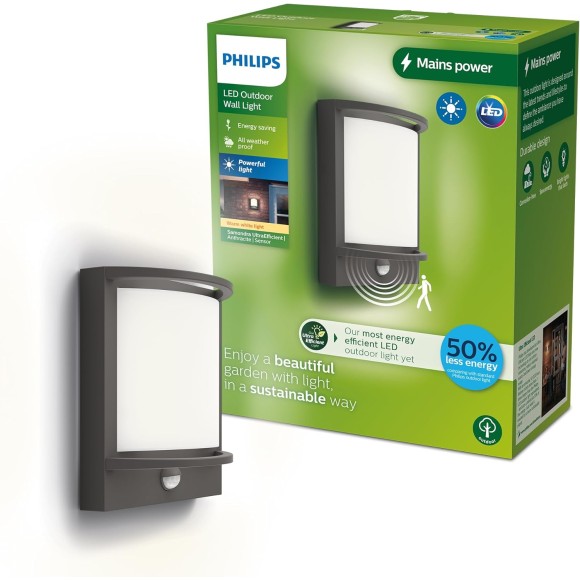 Philips 8720169263710 LED kültéri fali lámpa Samondra | 3,8W integrált LED forrás | 800lm | 2700K