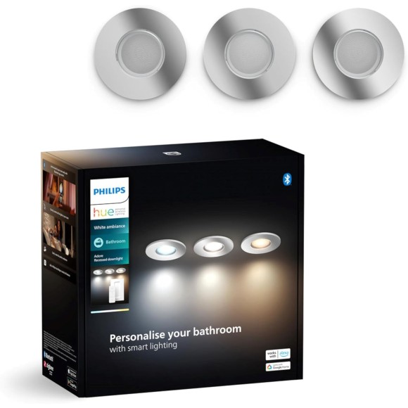 Philips HUE  8720169318014 LED süllyeszthető lámpa Adore  | 3x4,2W GU10 | 2200-6500K